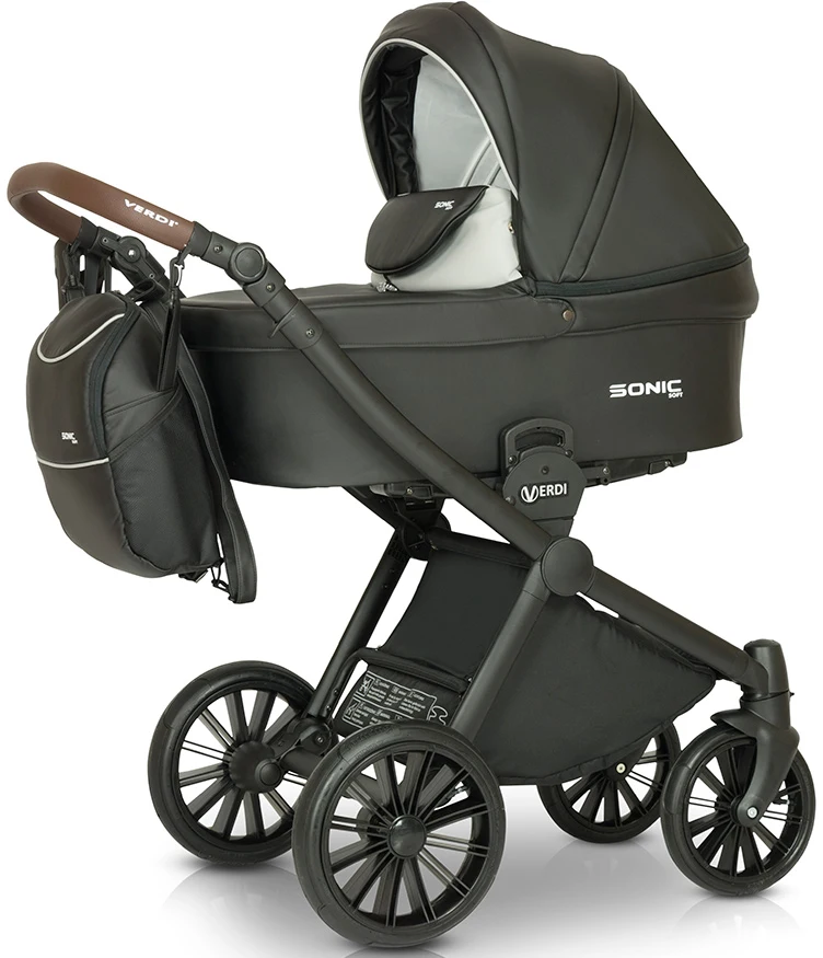 Детская коляска 3 в 1 VERDI Sonic Soft 02 black