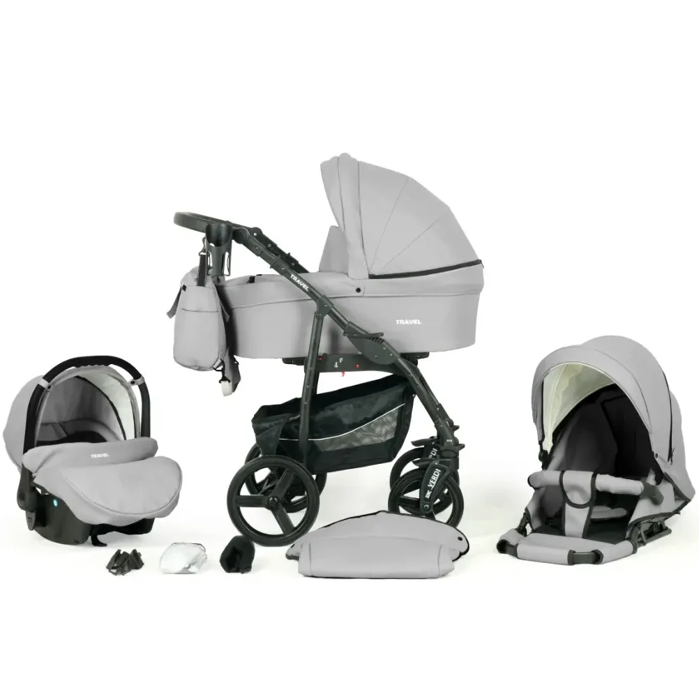 Коляска 3 в 1 Verdi Travel 9023-VTL-03, light grey