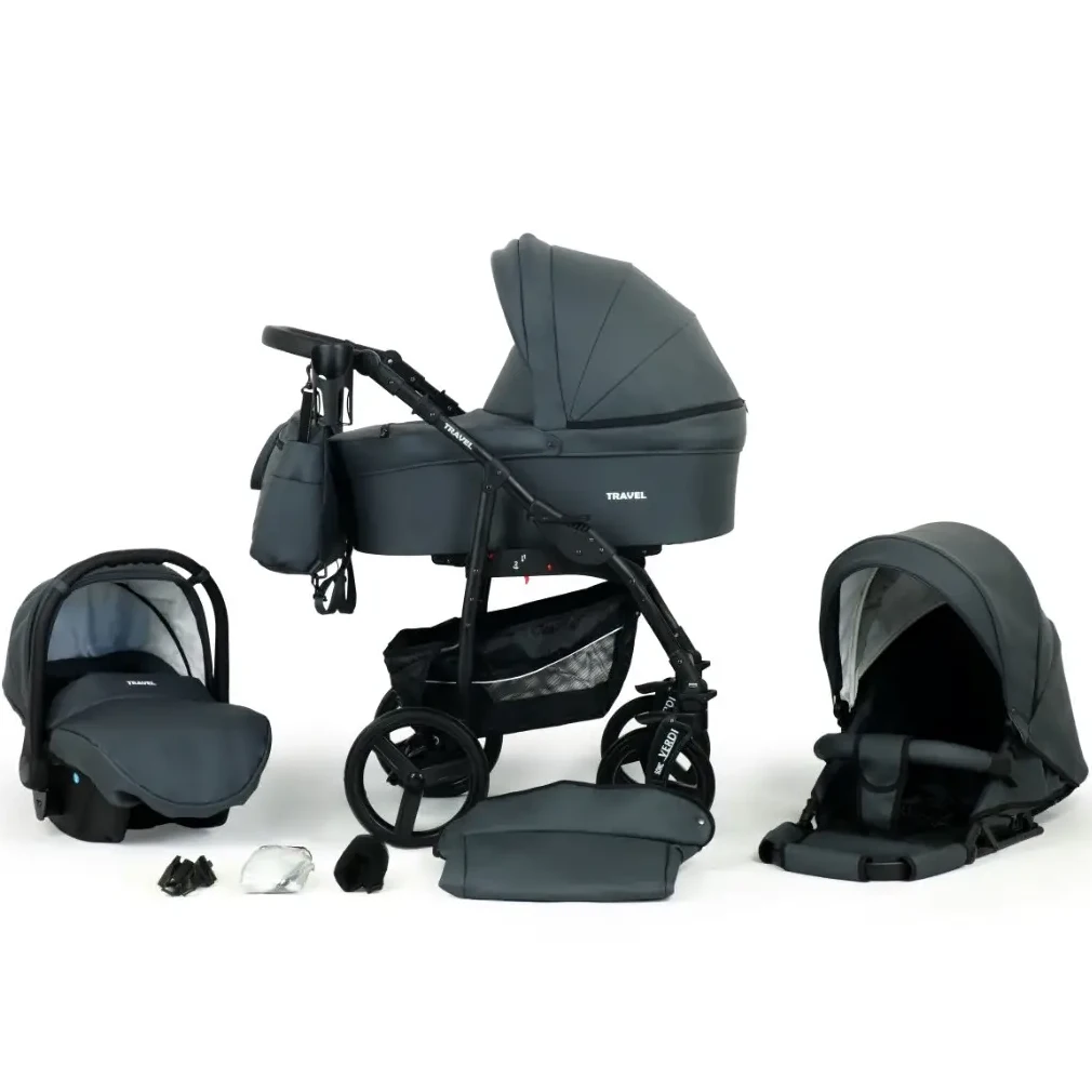 Коляска 3 в 1 Verdi Travel 9023-VTL-06, graphite
