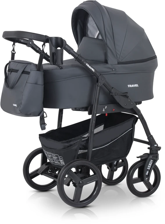 Коляска 3 в 1 Verdi Travel 9023-VTL-06, graphite