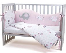Защита (бампер) Veres Elephant family pink 4 единицы