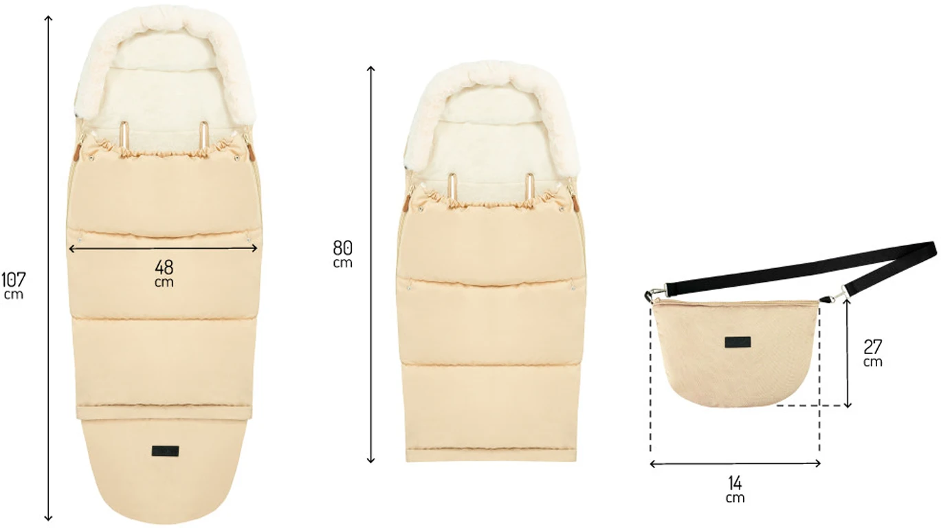 Зимовий конверт 2 в 1 MoMi Sleeping bag beige