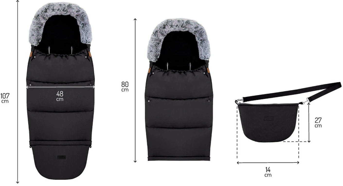 Зимовий конверт 2 в 1 MoMi Sleeping bag black