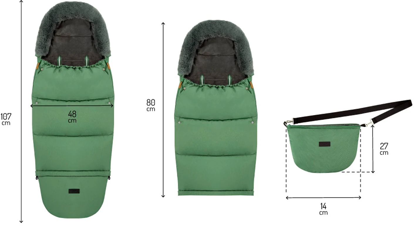 Зимовий конверт 2 в 1 MoMi Sleeping bag green